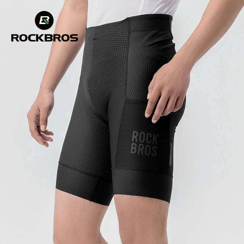 Men’s Padded Cycling Shorts Quick-Dry Breathable Bike Tights-YDDK004-1 / Asia S(EUR XS)