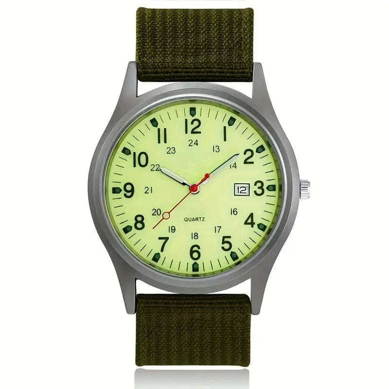 Men's Quartz Watch with Luminous Hands and Big Dial-Blick