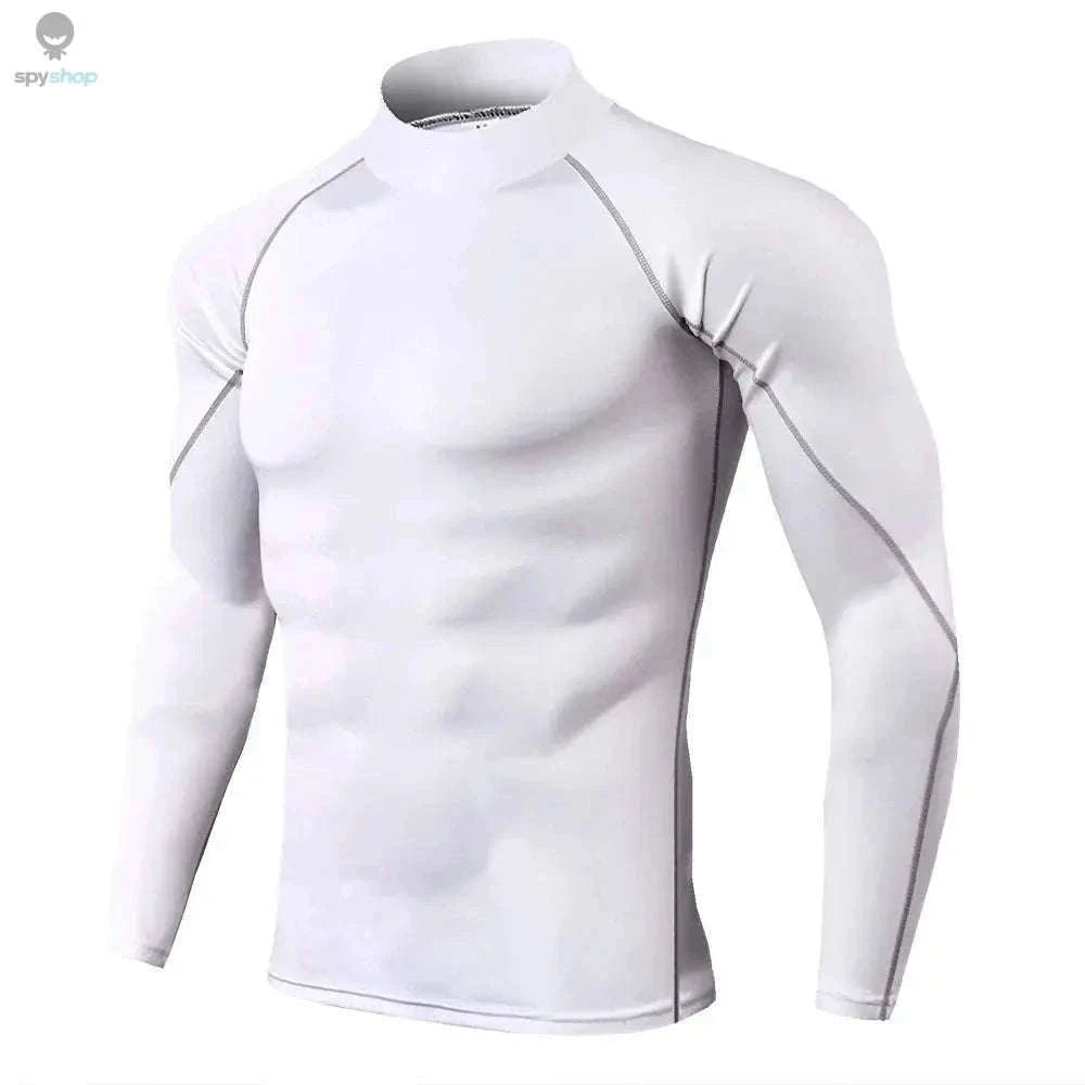 Men's Quick Dry Compression Shirt for Training Support-Gray / M