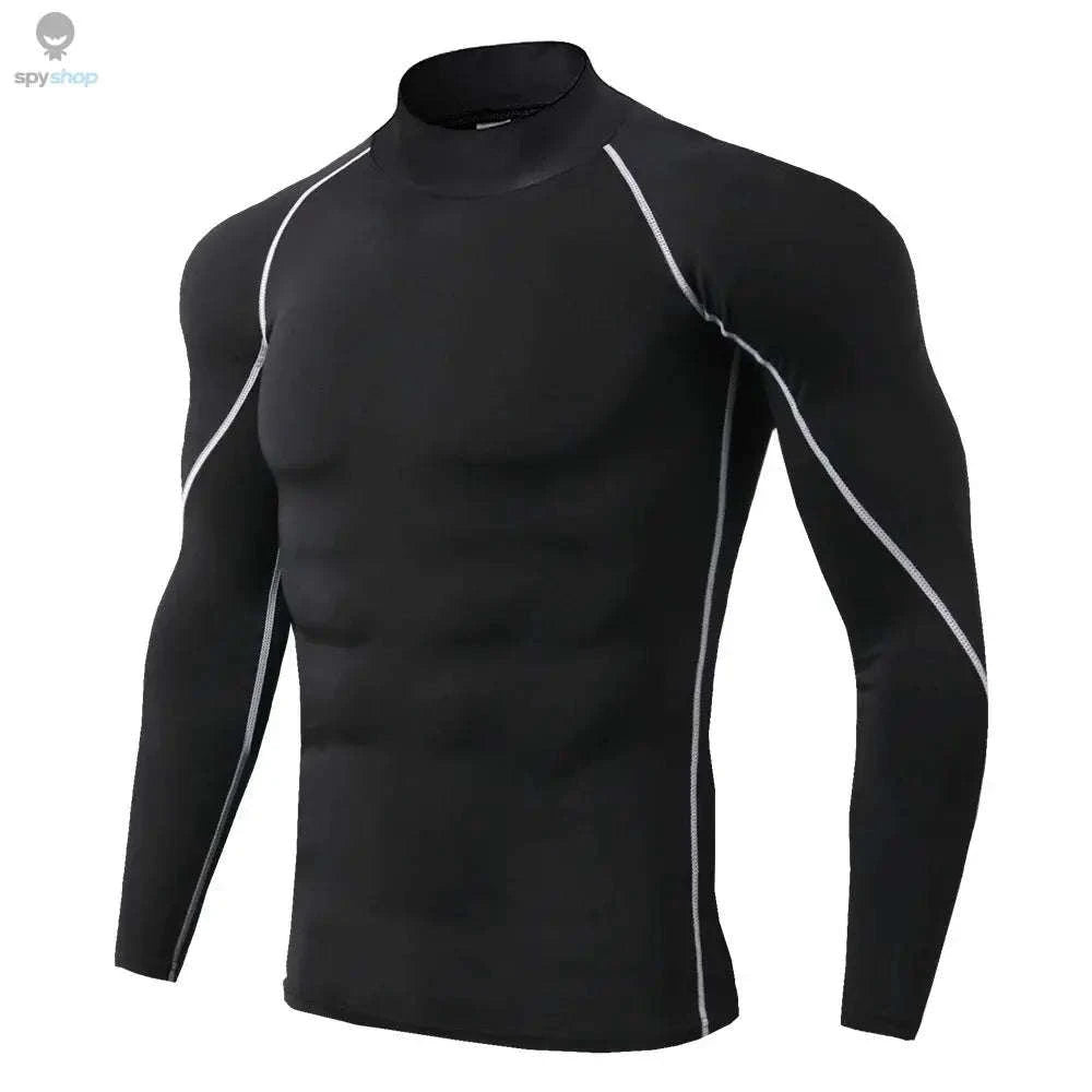 Men's Quick Dry Compression Shirt-Gray / M