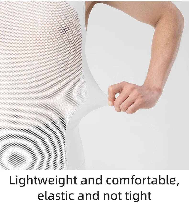 Men’s Quick-Dry Cycling Base Layer Vest Breathable Sleeveless Undershirt-Asia M(EUR S)
