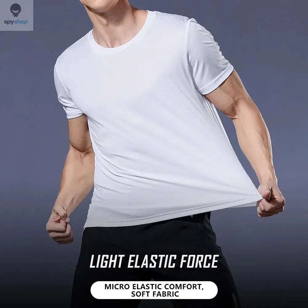 Men's Quick Dry Gym T-Shirt-GRAY / L