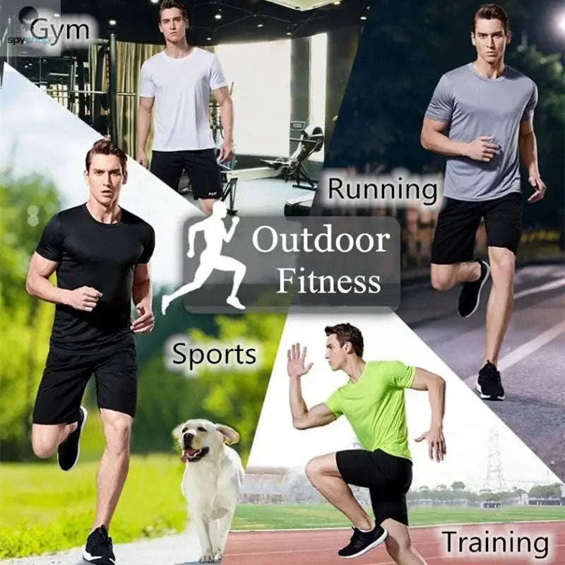 Men's Quick Dry Gym T-Shirt-GRAY / L