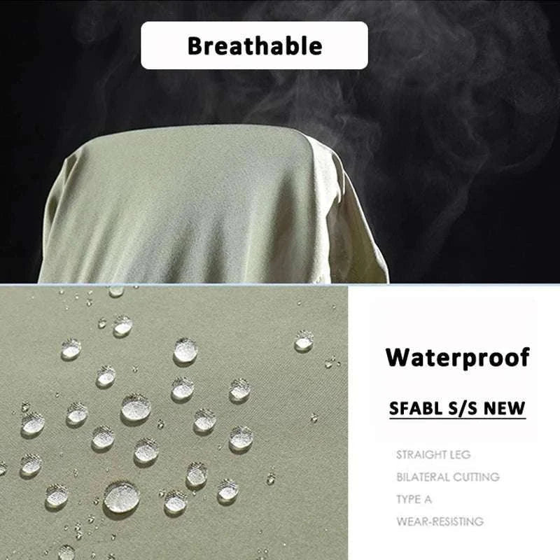 Men’s Quick Dry Hiking Pants Stretch Waterproof Multi Pocket-Dark Grey / Asian XXXL 85kg-90kg