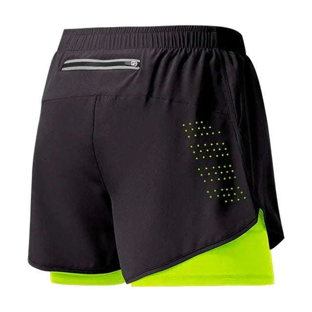 Men’s Quick-Dry Running Shorts with Double-Layer Support-Sky Blue / L(70-80kg)
