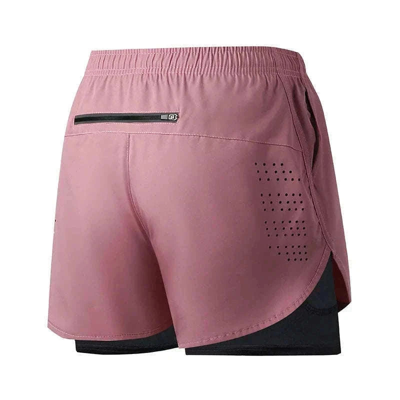 Men’s Quick-Dry Running Shorts with Double-Layer Support-Sky Blue / L(70-80kg)