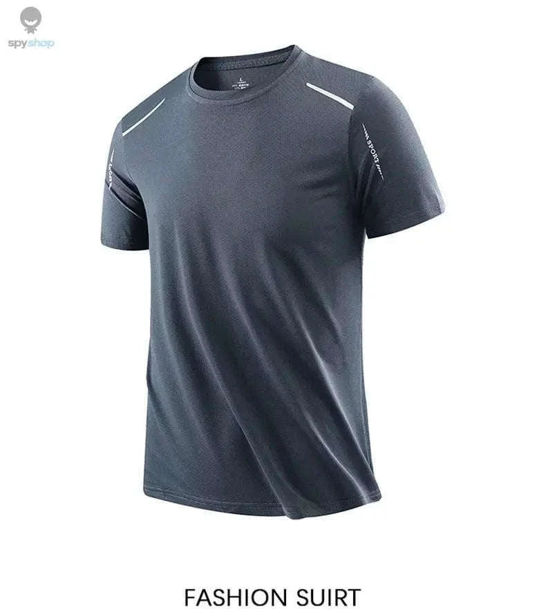 Men’s Quick Drying Sports Tee for Hot-Weather Training-Navy / 5XL(90-100kg)