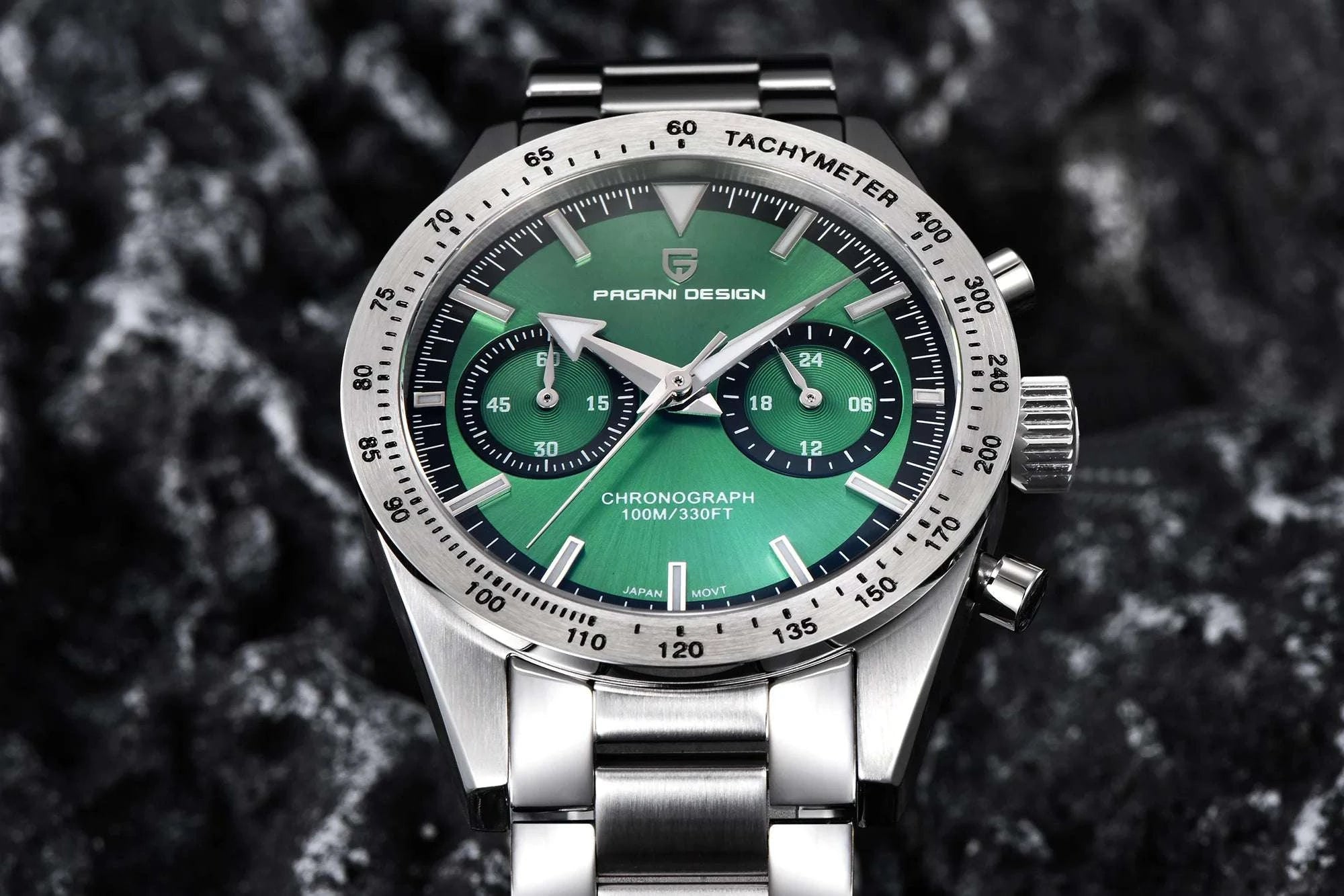 Men’s Retro Pilot Chronograph Watch Stainless Steel 10Bar Waterproof-Blue / GERMANY
