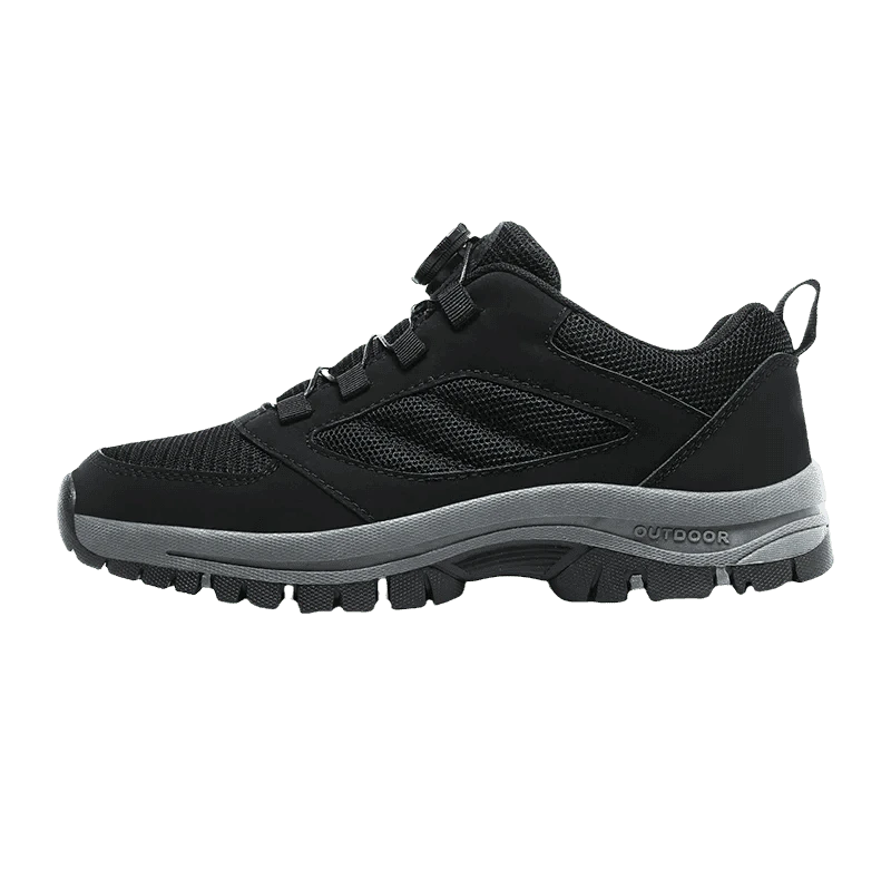 Men's Rotating Buckle Hiking Shoes for Spring and Autumn-black / 39