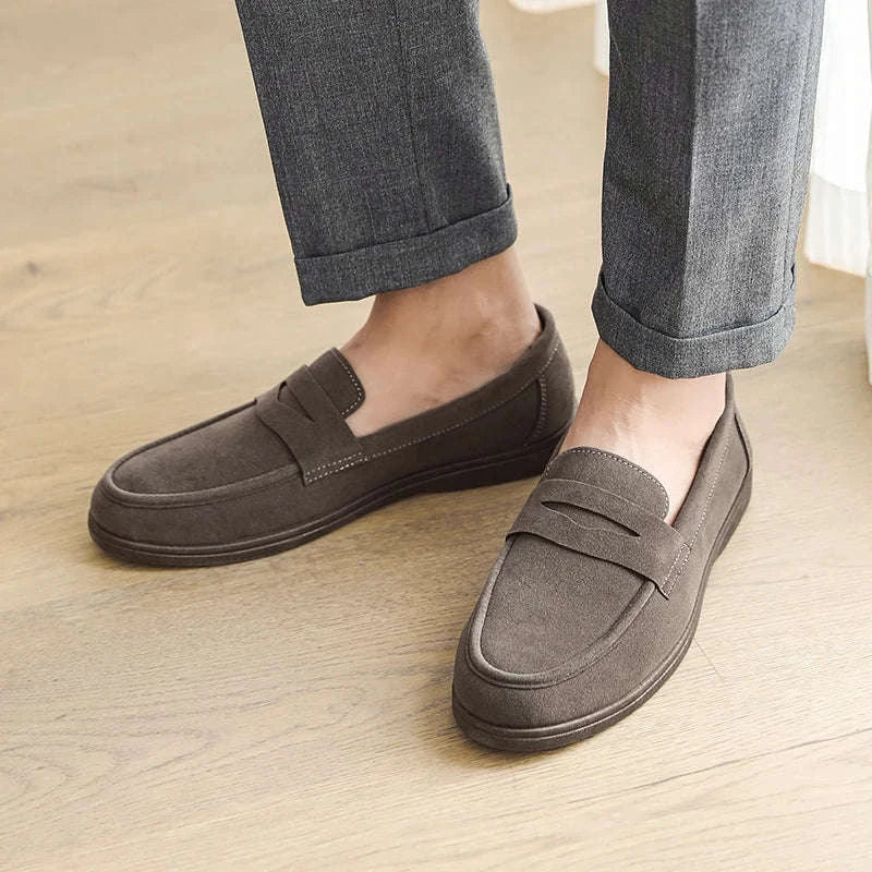 Men's Slip-On Loafers Lightweight Breathable Casual Walking Shoes-Khaki / 42 / China Mainland