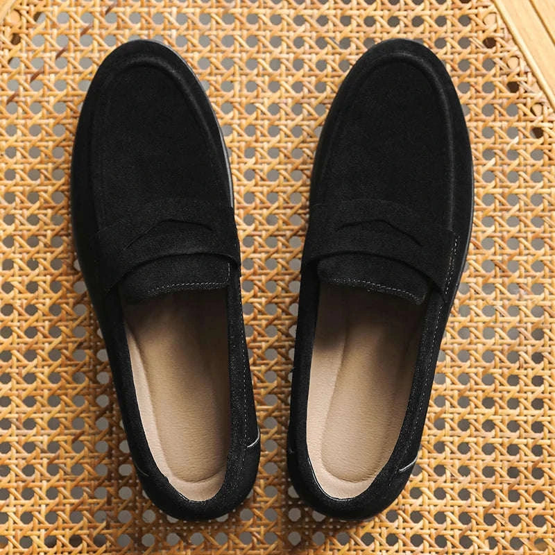 Men's Slip-On Loafers Lightweight Breathable Casual Walking Shoes-Khaki / 42 / China Mainland