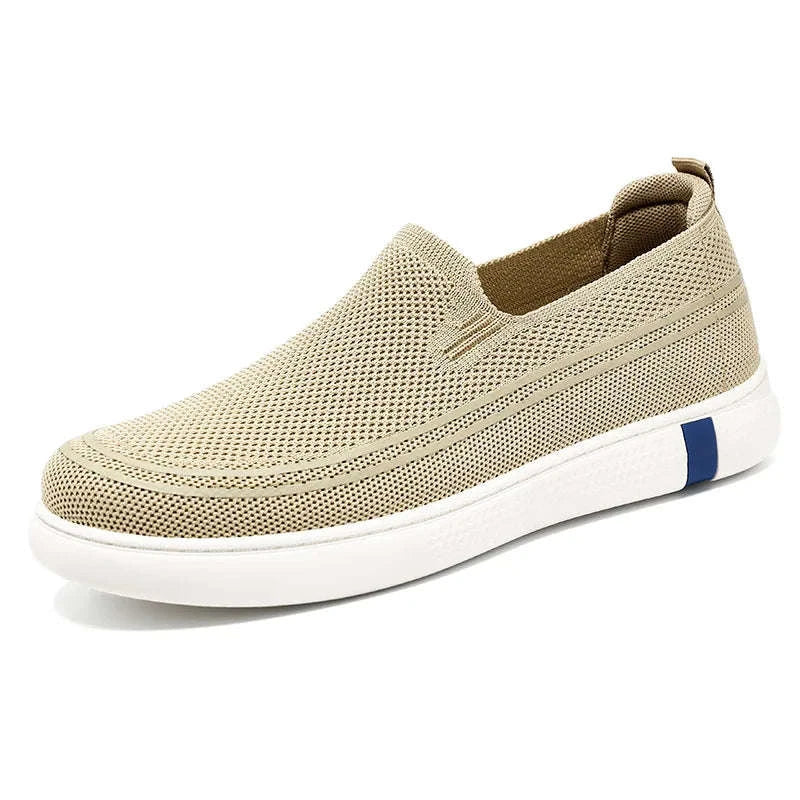 Men’s Spring Knitted Breathable Slip-On Casual Shoes-B-S22-Black / 39