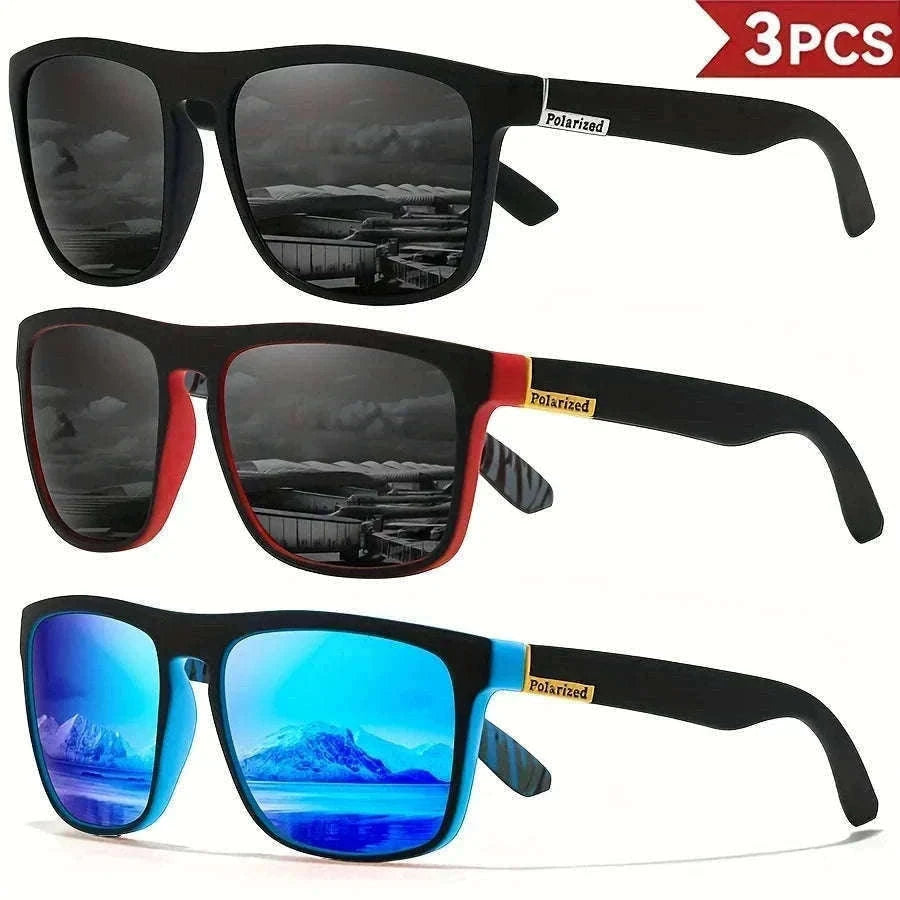 Men's Square Polarized Sunglasses with UV400 Protection-1PC-7