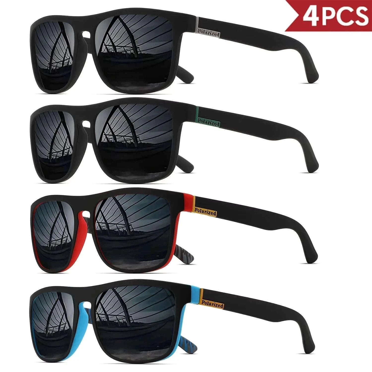 Men's Square Polarized Sunglasses with UV400 Protection-1PC-7