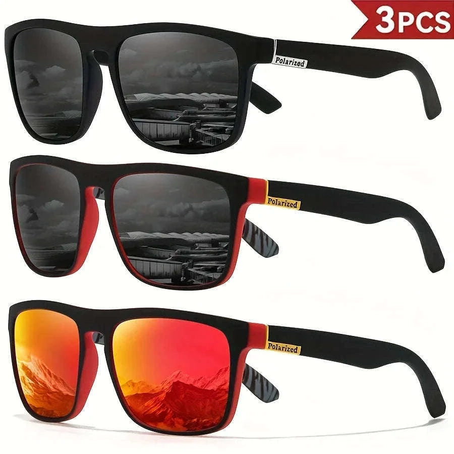 Men's Square Polarized Sunglasses with UV400 Protection-1PC-7