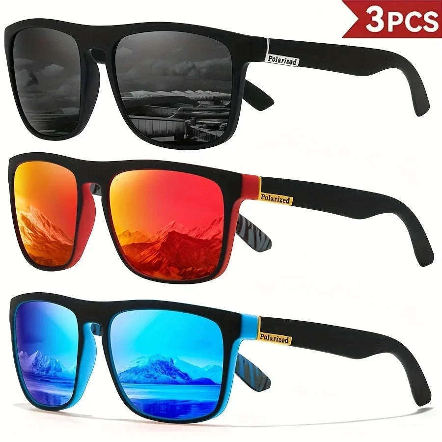 Men's Square Polarized Sunglasses with UV400 Protection-1PC-7