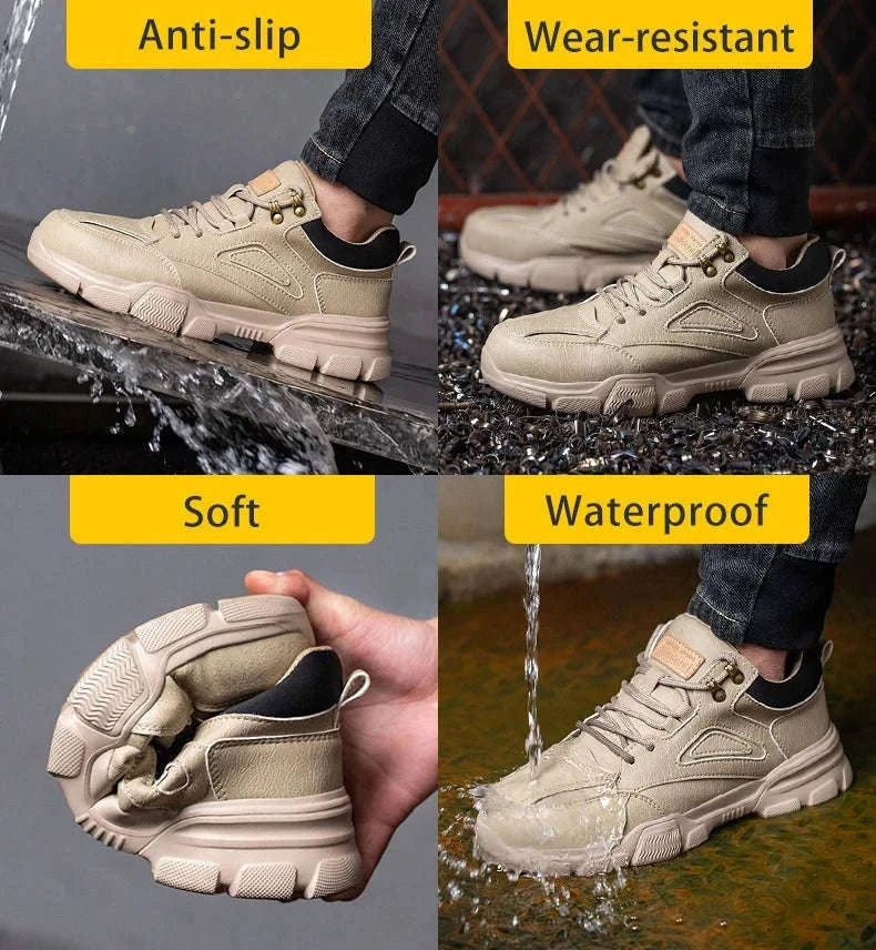 Men's Steel Toe Safety Boots for Worksite Protection-safety shoes / 41