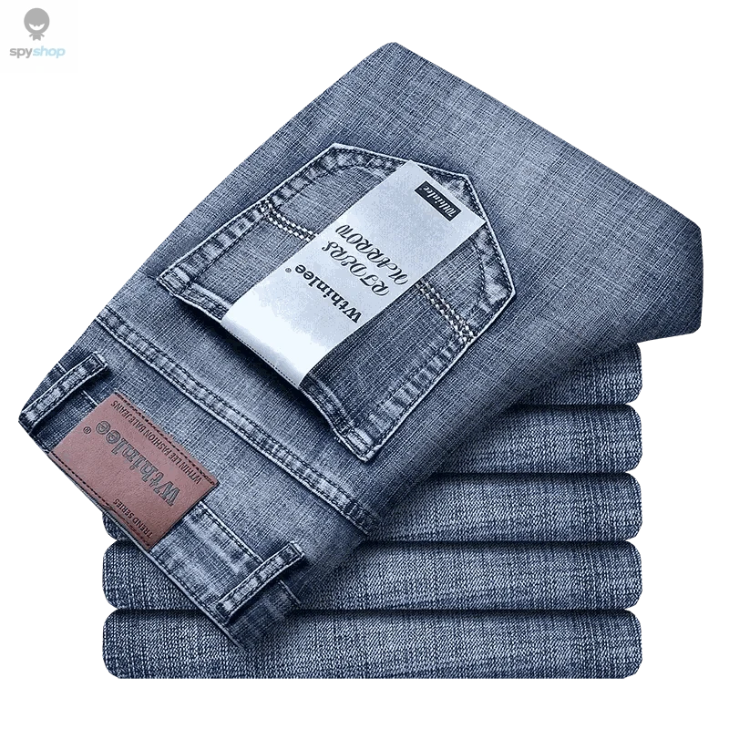 Men's Stretch Denim Jeans – Slim Straight Fit, Mid-Rise, Everyday Comfort-black / 30