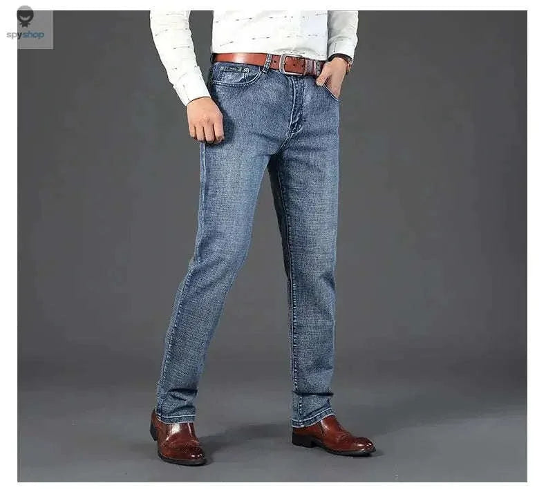 Men's Stretch Denim Jeans – Slim Straight Fit, Mid-Rise, Everyday Comfort-black / 30