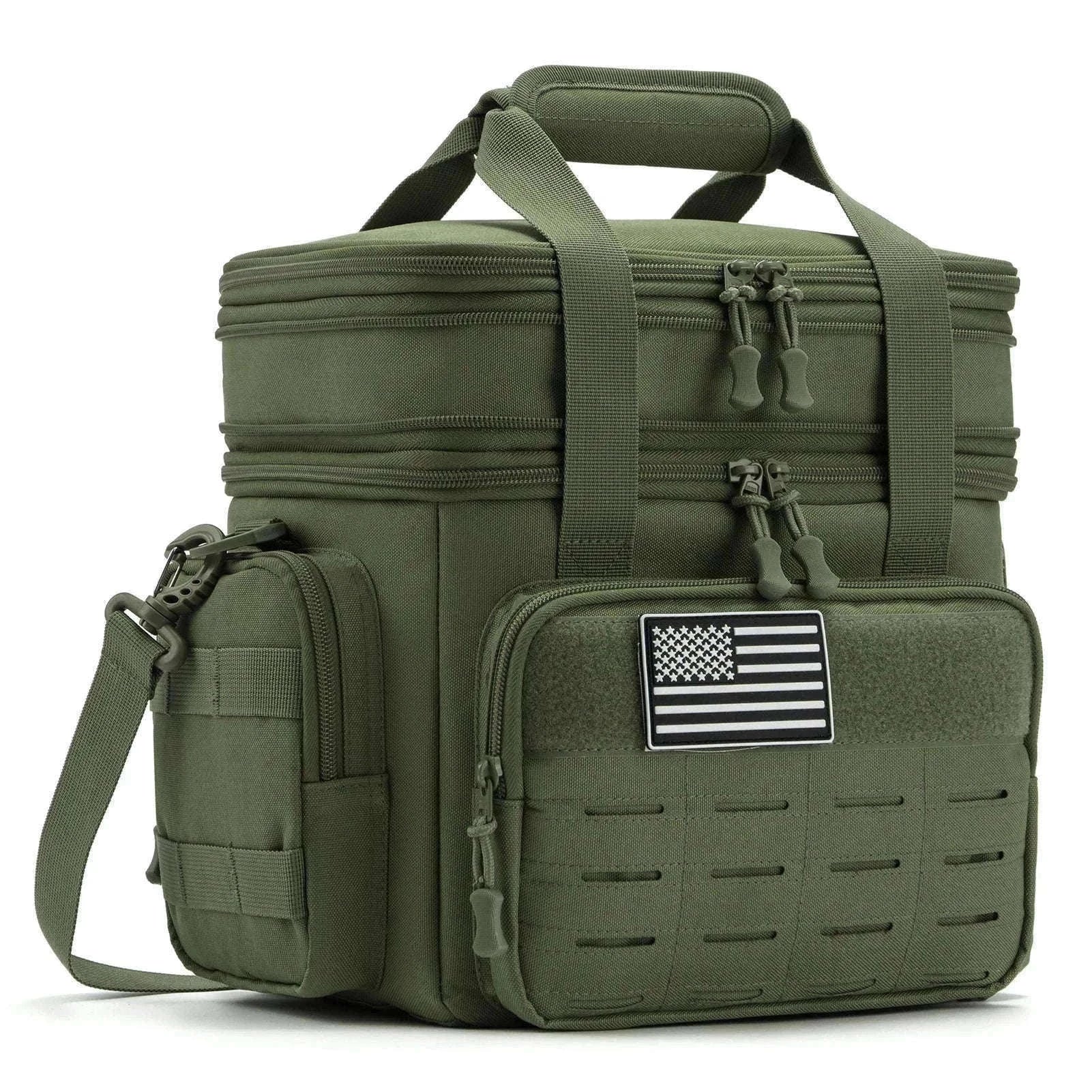 Men's Tactical Expandable Insulated Cooler Bag 18L Leak Proof Lunch Bag-