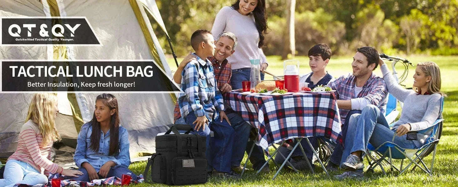 Men's Tactical Expandable Insulated Cooler Bag 18L Leak Proof Lunch Bag-