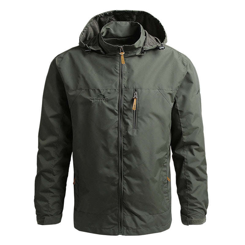 Men's Tactical Jacket – Waterproof Hooded Windbreaker for Outdoor Performance-army green / XXL / Pack of 1
