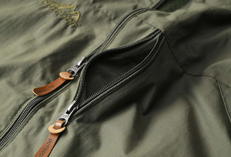Men's Tactical Jacket – Waterproof Hooded Windbreaker for Outdoor Performance-army green / XXL / Pack of 1