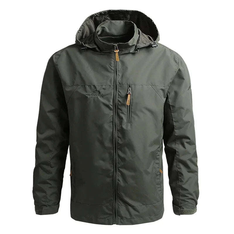 Men's Tactical Jacket – Waterproof Hooded Windbreaker for Outdoor Performance-army green / XXL / Pack of 1