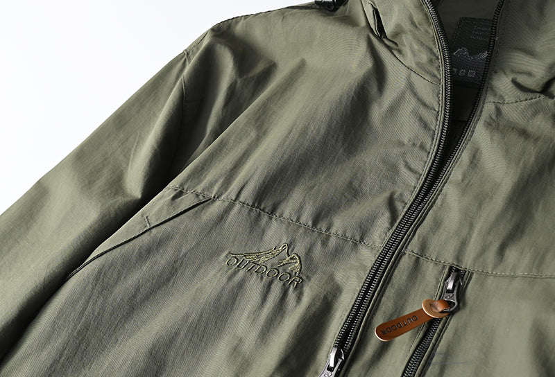 Men's Tactical Jacket – Waterproof Hooded Windbreaker for Outdoor Performance-army green / XXL / Pack of 1