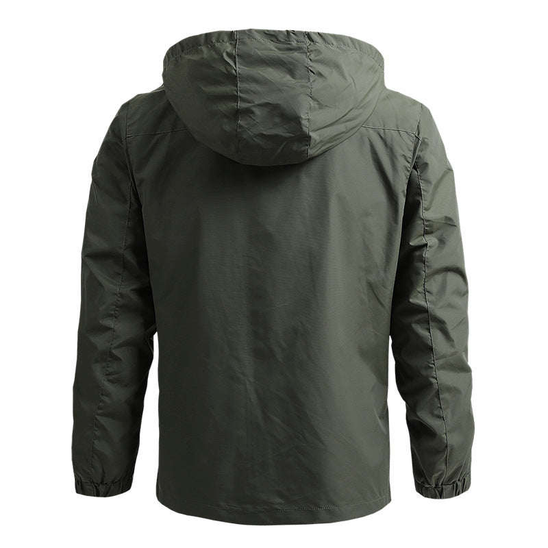 Men's Tactical Jacket – Waterproof Hooded Windbreaker for Outdoor Performance-army green / XXL / Pack of 1