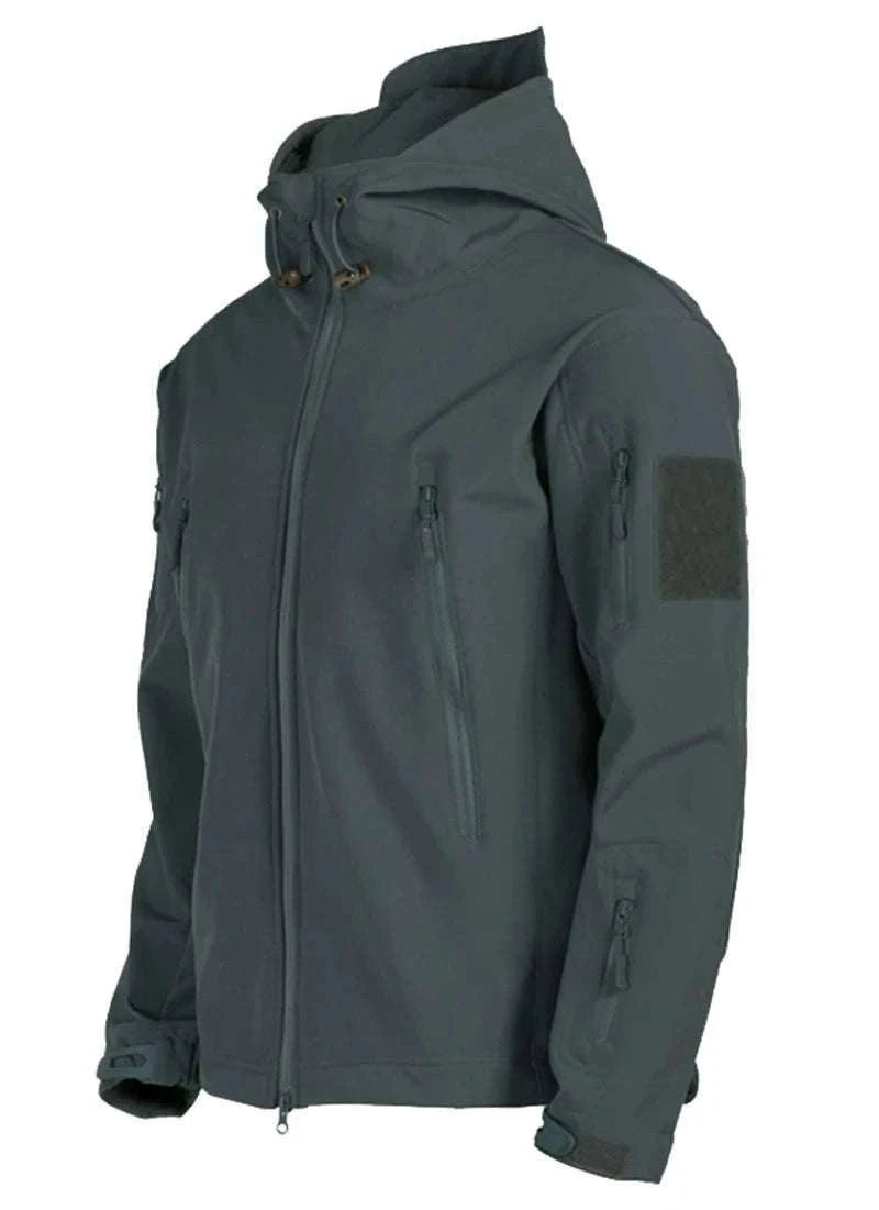 Men’s Tactical Waterproof Soft Shell Jacket with Hood – Windproof-Green SYP888 / M 57-65KG