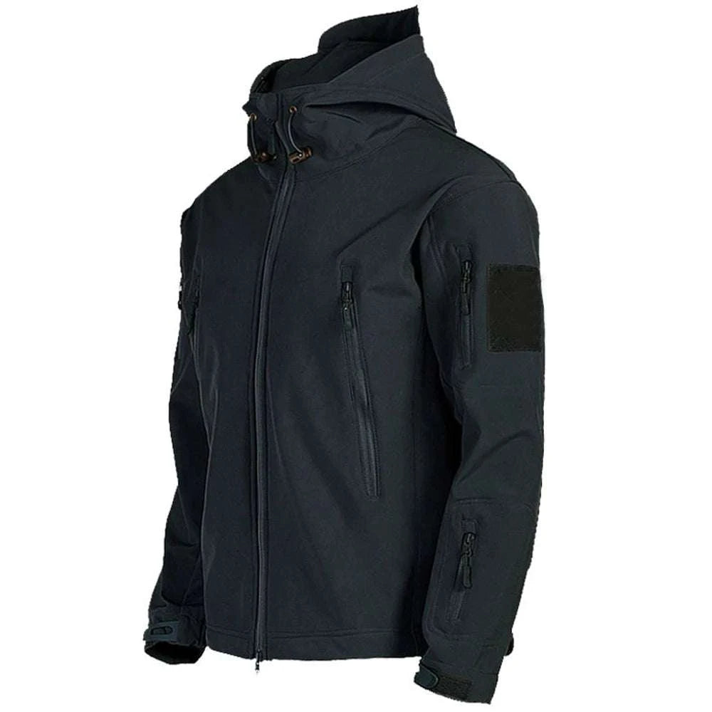Men’s Tactical Waterproof Soft Shell Jacket with Hood – Windproof-Green SYP888 / M 57-65KG