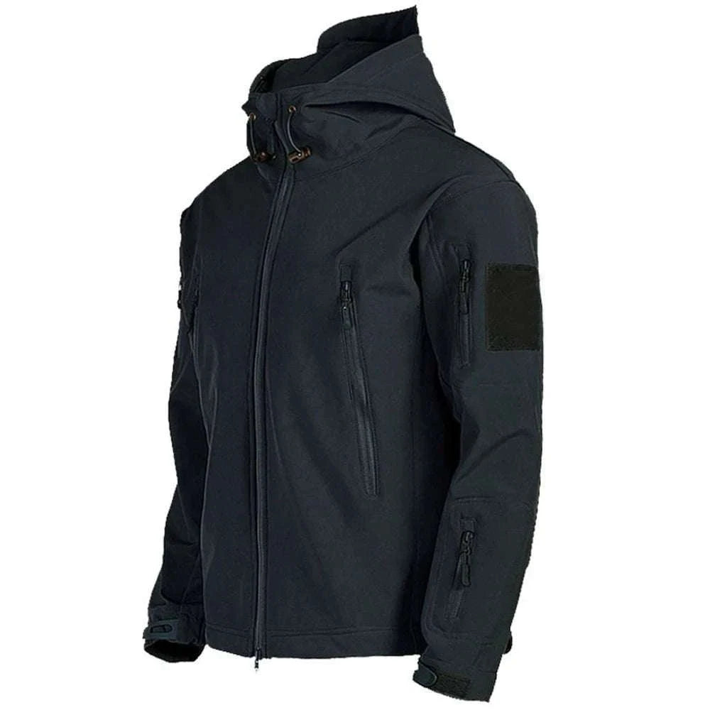 Men’s Tactical Waterproof Soft Shell Jacket with Hood – Windproof-Green SYP888 / M 57-65KG