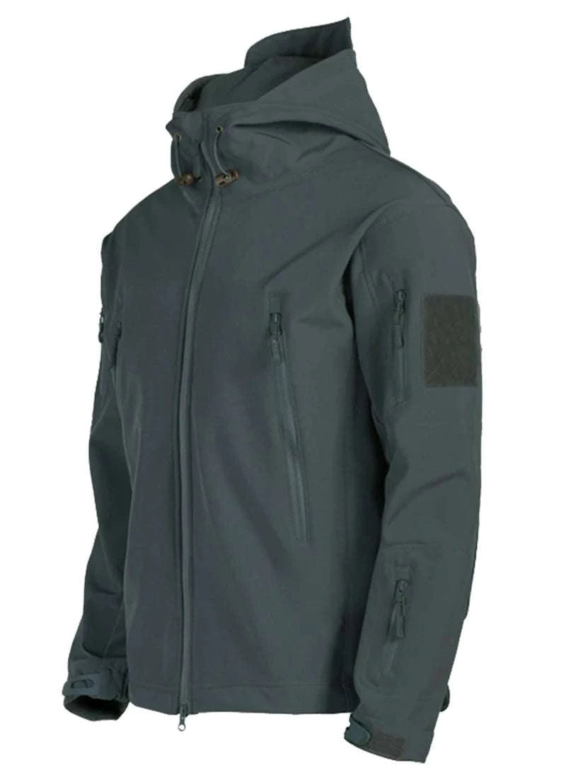 Men’s Tactical Waterproof Soft Shell Jacket with Hood – Windproof-Green SYP888 / M 57-65KG
