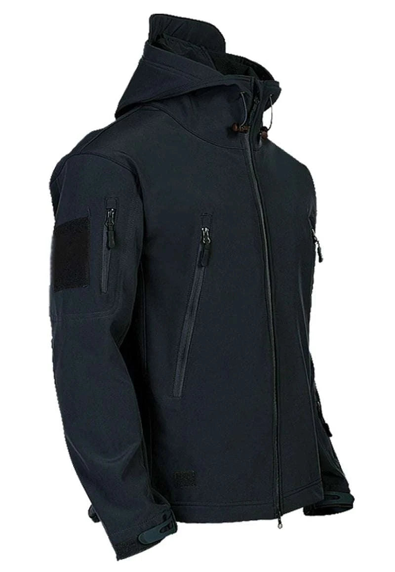 Men’s Tactical Waterproof Soft Shell Jacket with Hood – Windproof-Green SYP888 / M 57-65KG