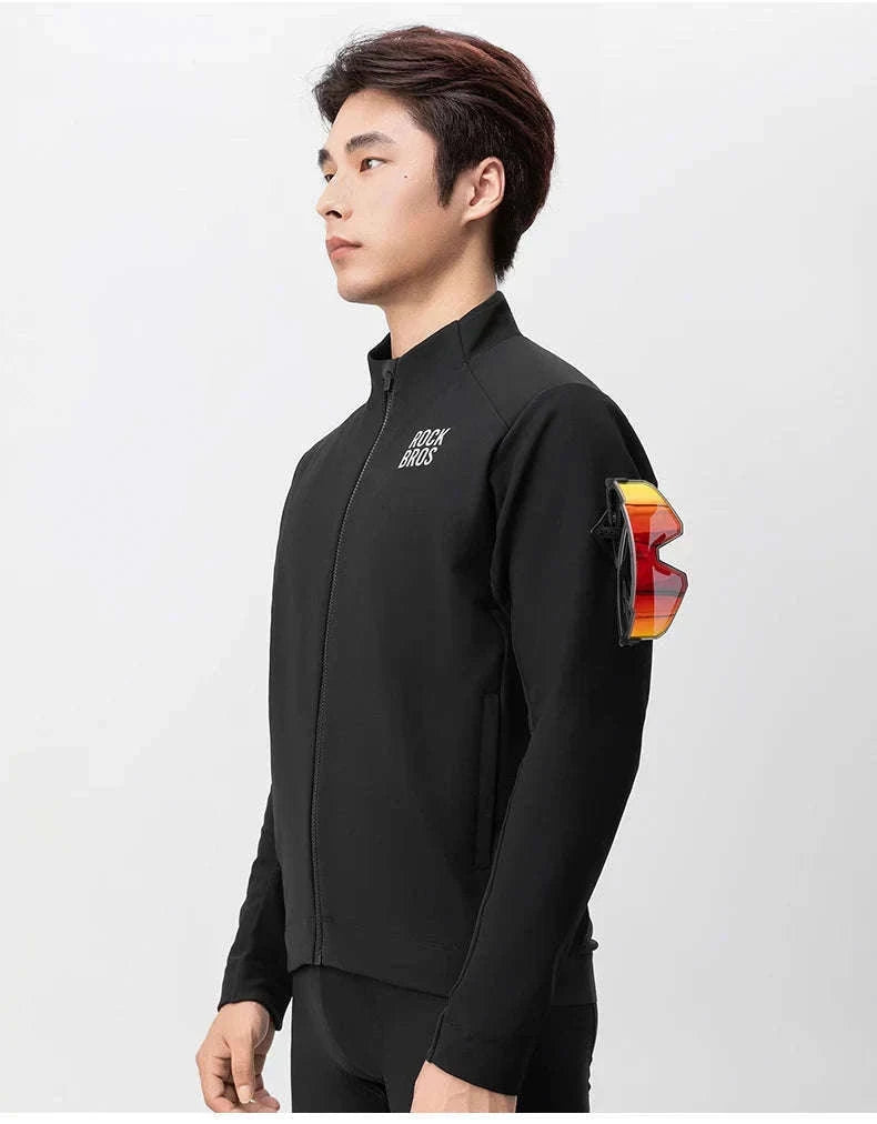 Men’s Thermal Cycling Jacket Windproof Fleece Bike Coat-YDWT007 / Asian S(EUR XS)