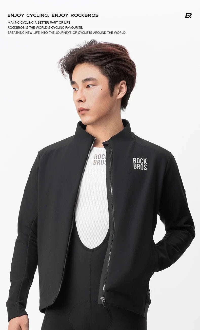 Men’s Thermal Cycling Jacket Windproof Fleece Bike Coat-YDWT007 / Asian S(EUR XS)