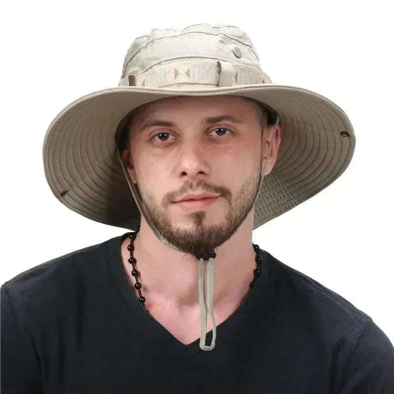 Men's UV Protection Bucket Hat-One Size / Khaki