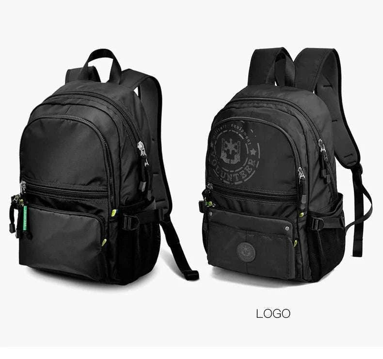 Men's Waterproof Travel Backpack with Multi‑Pocket Design-Grey(Large)