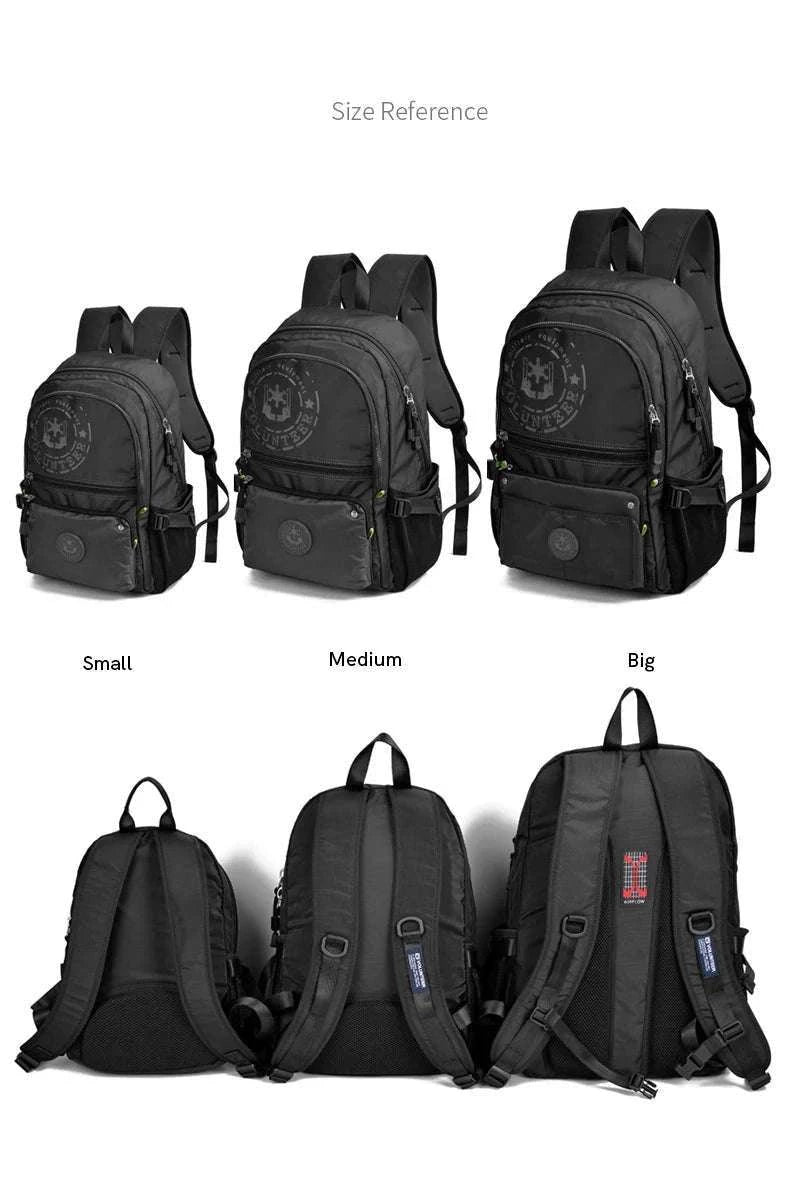 Men's Waterproof Travel Backpack with Multi‑Pocket Design-Grey(Large)