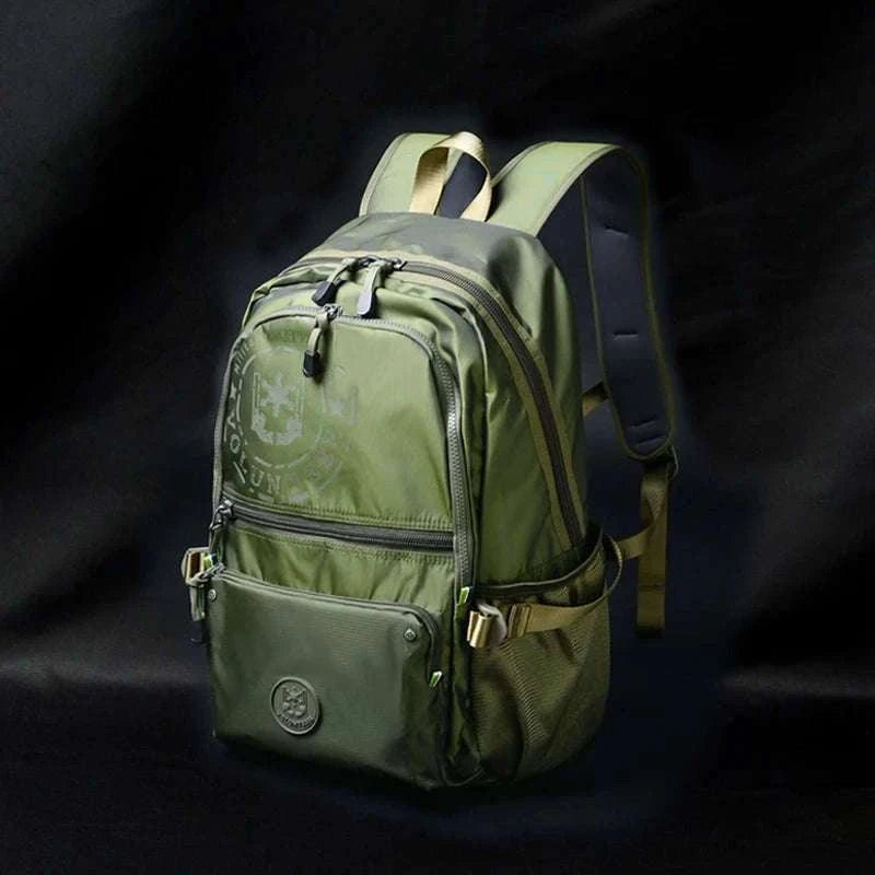 Men's Waterproof Travel Backpack with Multi‑Pocket Design-Grey(Large)