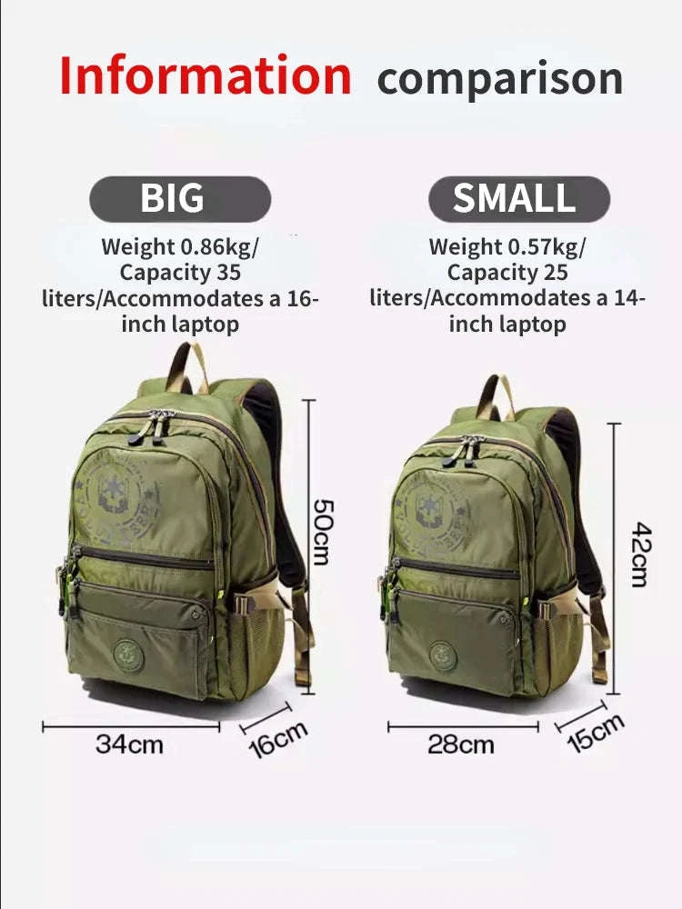 Men's Waterproof Travel Backpack with Multi‑Pocket Design-Purple(Large)