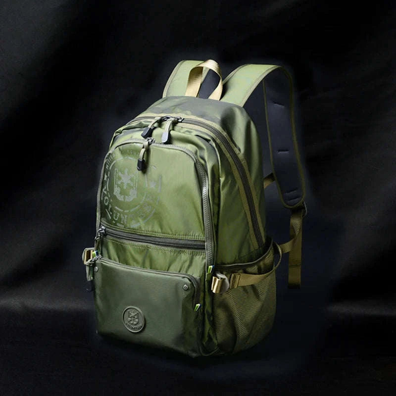 Men's Waterproof Travel Backpack with Multi‑Pocket Design-Purple(Large)