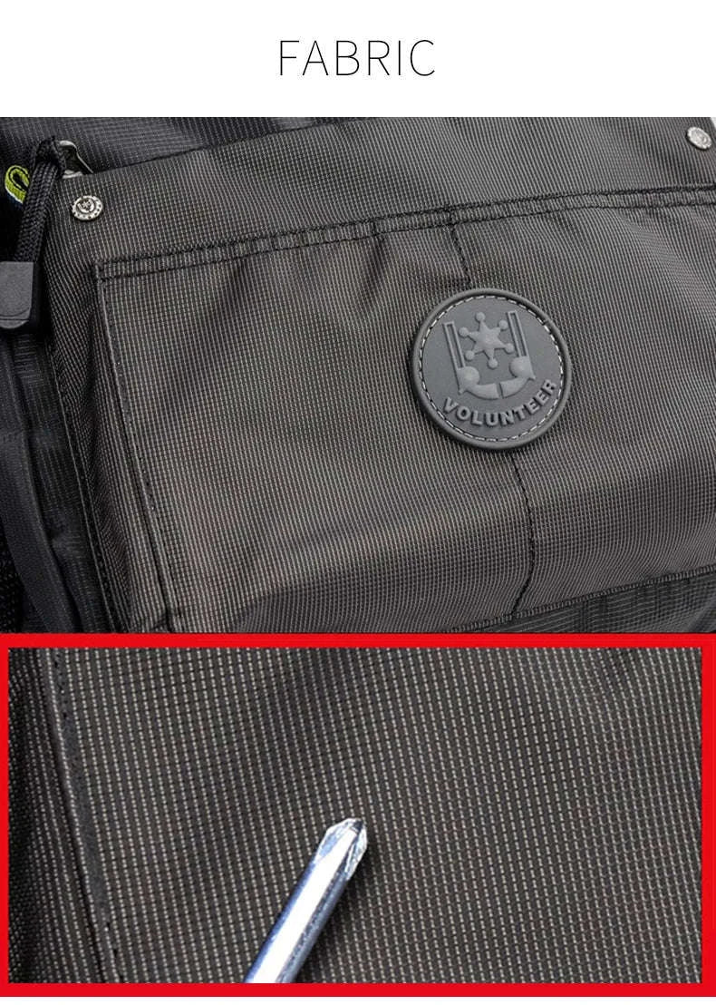 Men's Waterproof Travel Backpack with Multi‑Pocket Design-Purple(Large)