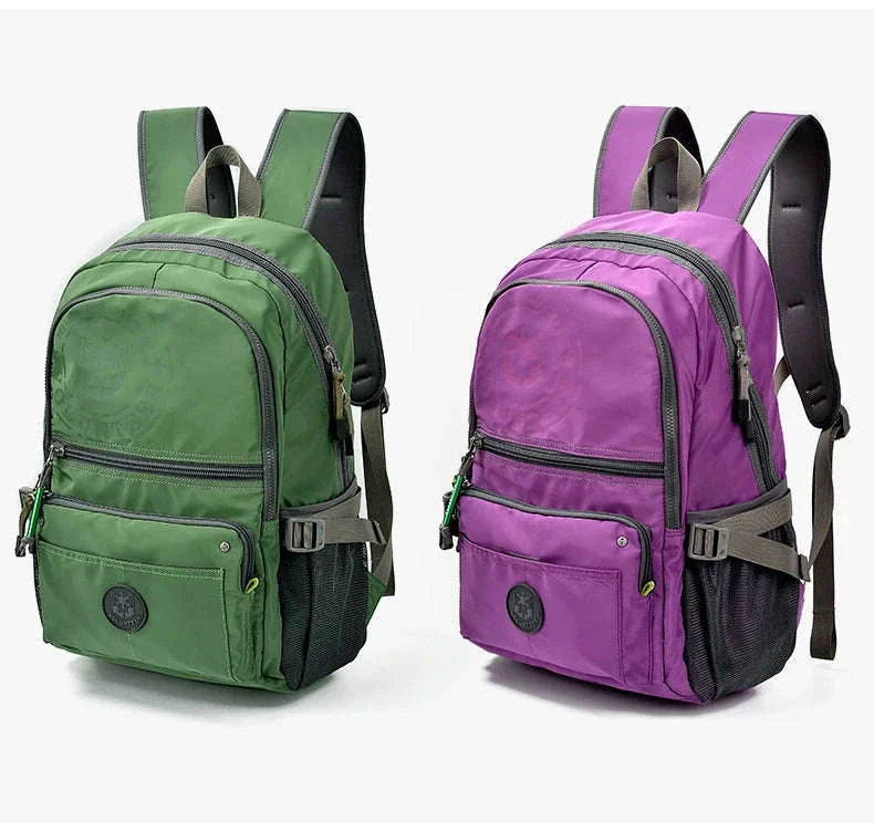 Men's Waterproof Travel Backpack with Multi‑Pocket Design-Purple(Large)