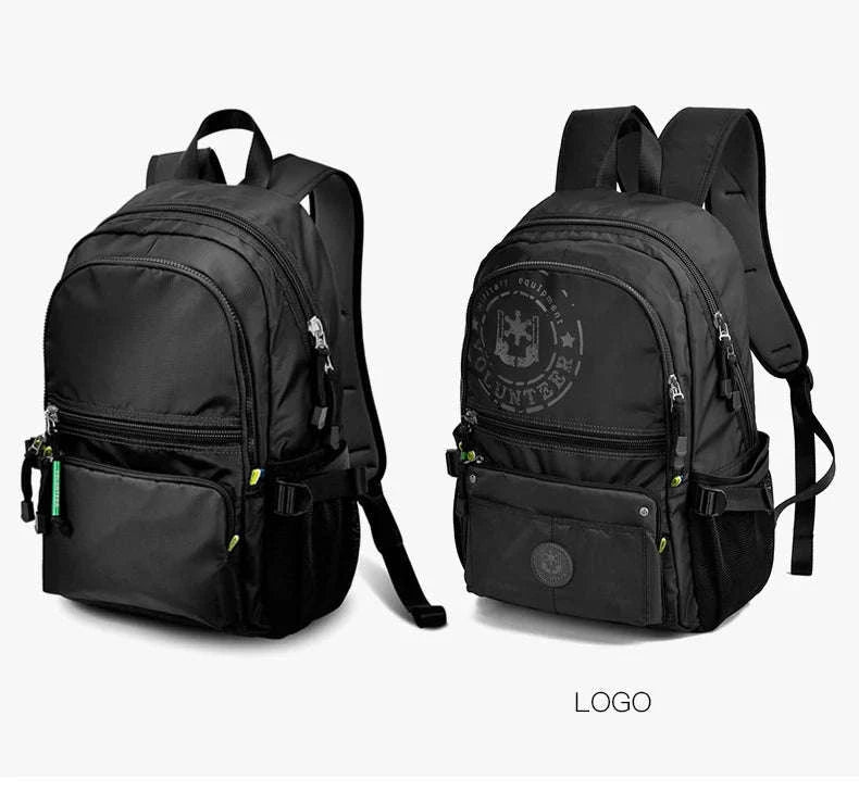 Men's Waterproof Travel Backpack with Multi‑Pocket Design-Purple(Large)