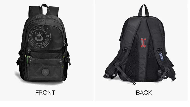 Men's Waterproof Travel Backpack with Multi‑Pocket Design-Purple(Large)