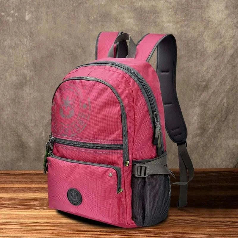 Men's Waterproof Travel Backpack with Multi-Pocket Storage-Grey(Large)