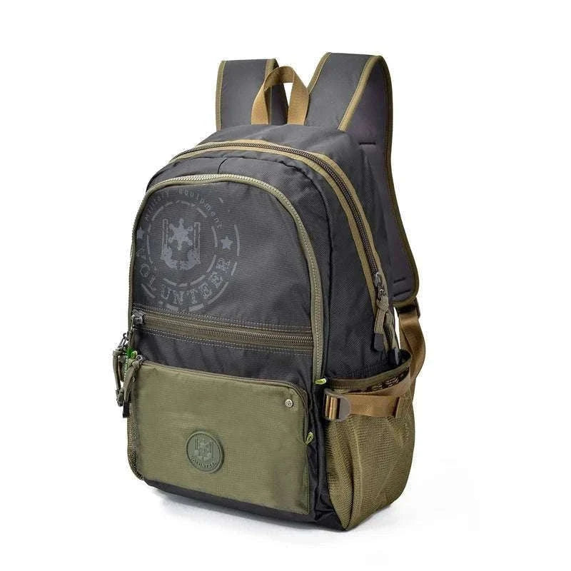 Men's Waterproof Travel Backpack with Multi-Pocket Storage-Grey(Large)