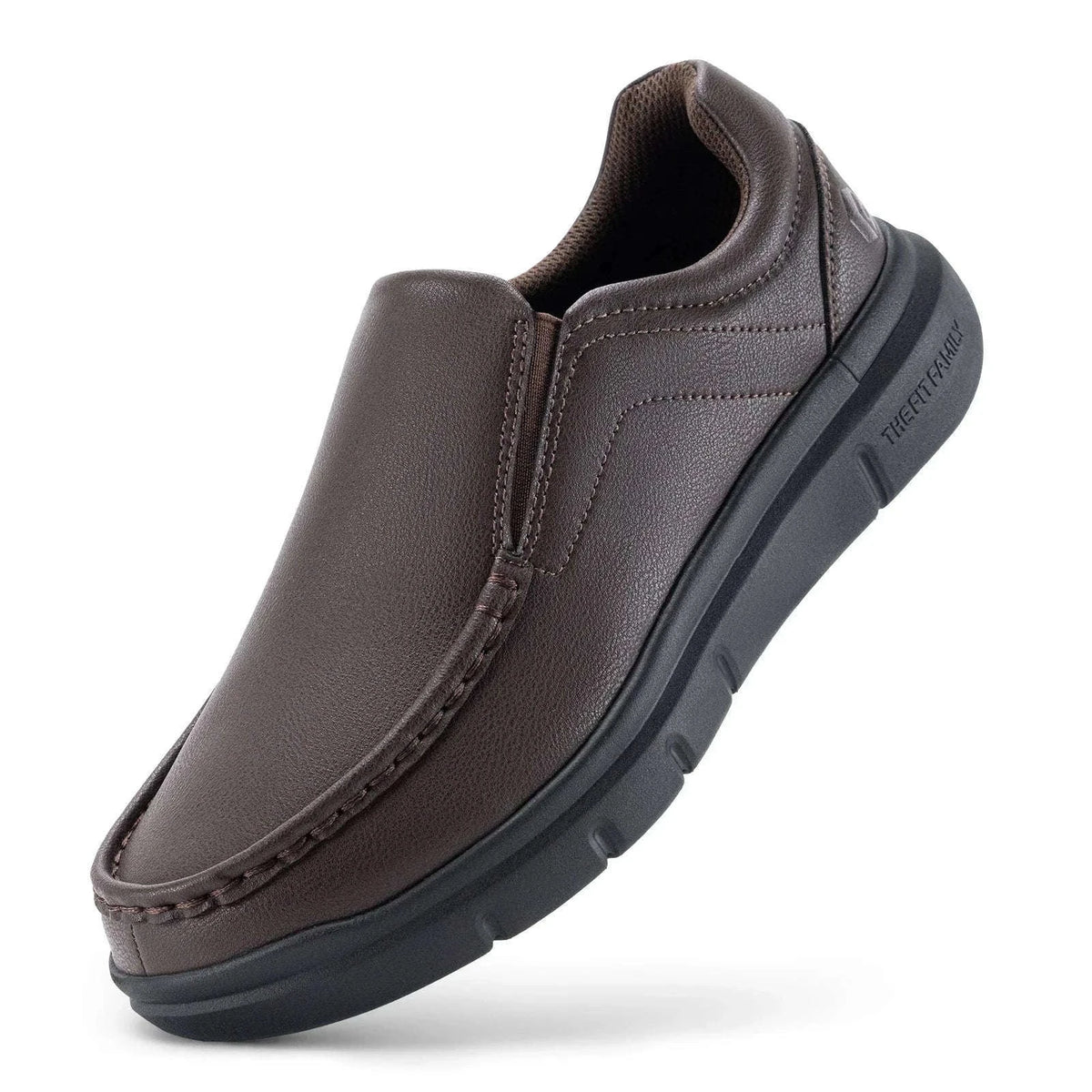 Men's Wide Width Slip-On Casual Shoes with Arch Support-D brown / 44.5